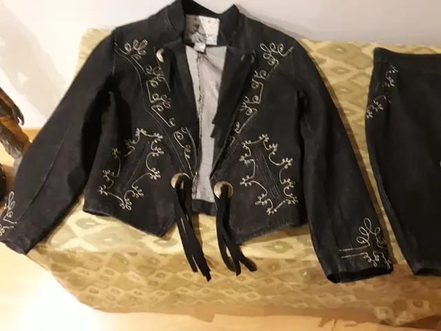 Conjunto Kenzo Denim Negro y Dorado