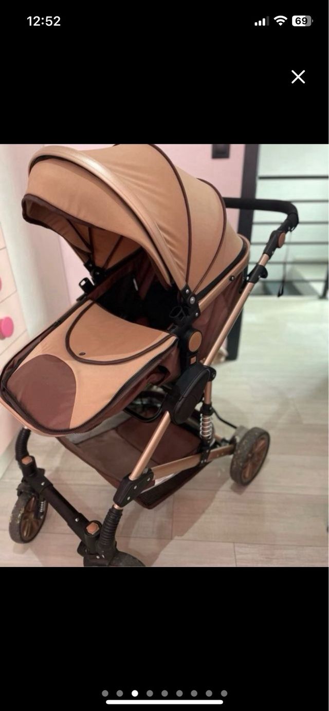 Carrito de bebé 3 piezas