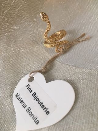 Anillo Serpiente Fina Bijouterie Ajustable Dorado