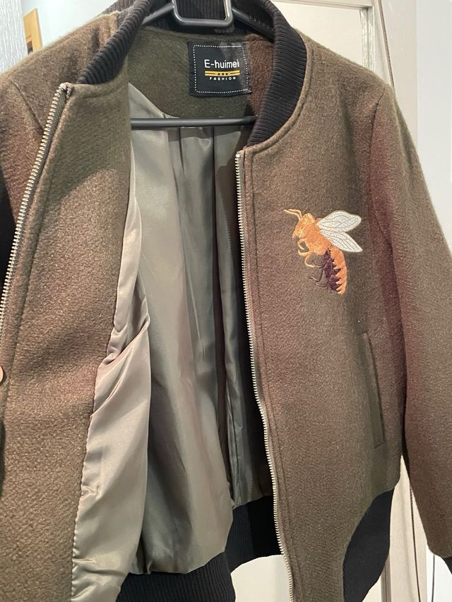 Chaqueta Bomber E-huimei Verde Militar Abejas