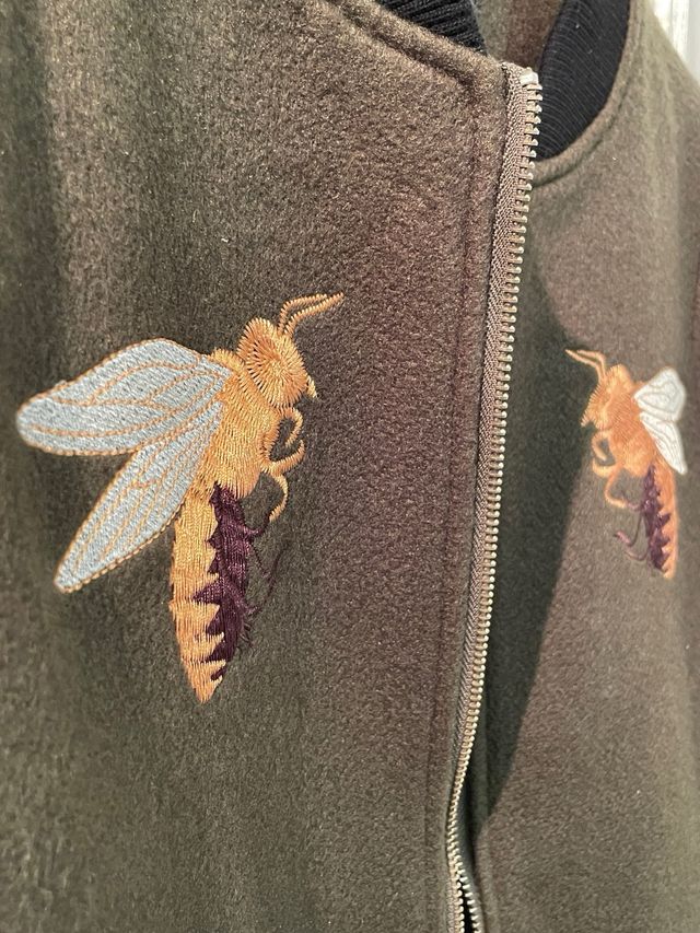 Chaqueta Bomber E-huimei Verde Militar Abejas