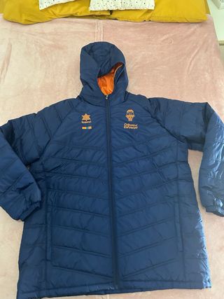Abrigo Valencia Basket hombre azul y naranja