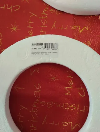 Set 5 anelli polistirolo per manufatti decorativi.