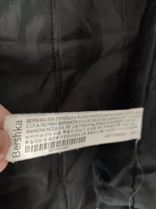 Chaquetón Pelo Bershka Negro Mujer