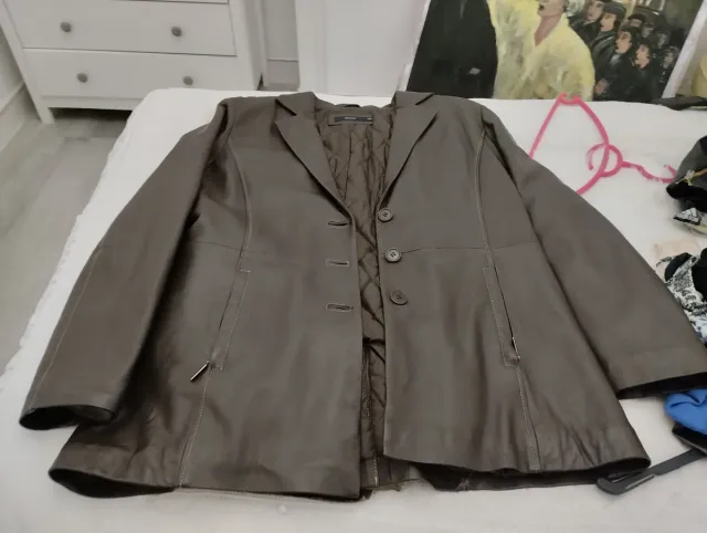 Chaquetón Cuero Corte Fiel T46 Nuevo