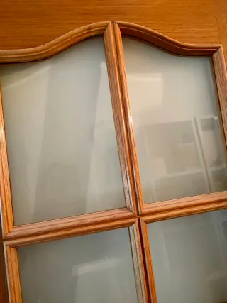 Puerta interior roble con cristal