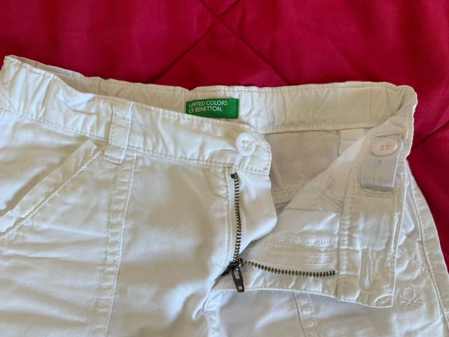 Pantalón corto Benetton blanco T4-5 (110cm)