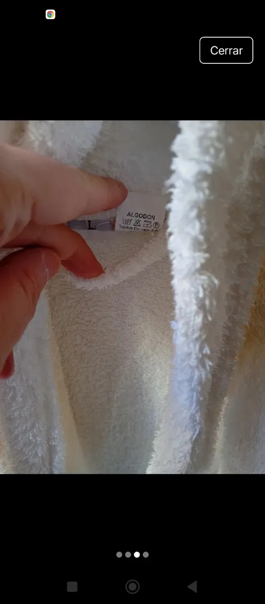 Roupão branco unissex tamanho L