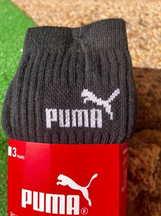 3 Pares Calcetines Negros Puma Talla 47-49