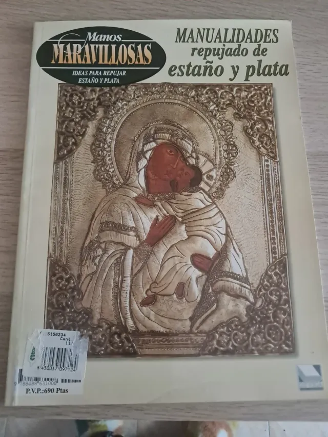 Manualidades repujado estaño y plata