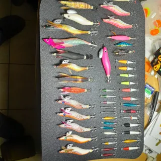 Lote señuelos pesca calamar