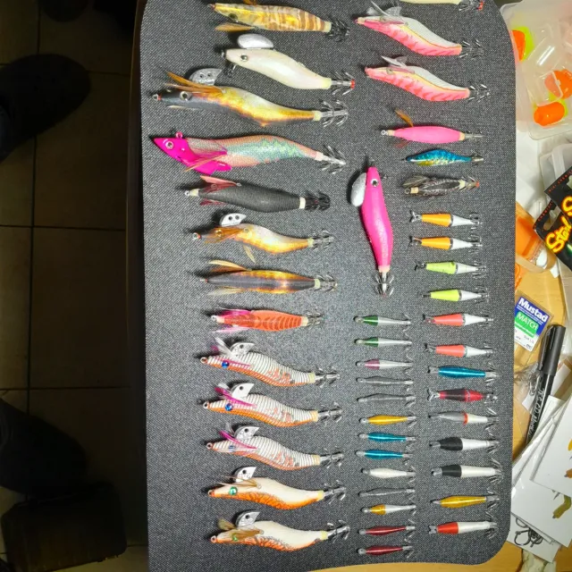 Lote señuelos pesca calamar