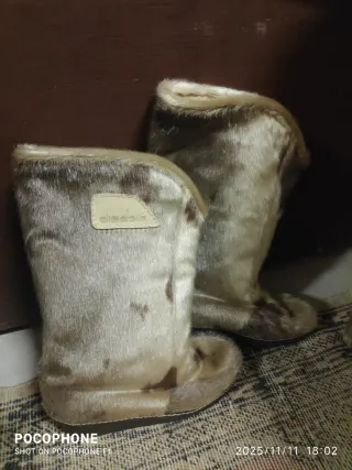 Stivali Diadora donna pelliccia beige/marrone