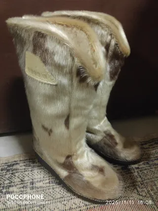 Stivali Diadora donna pelliccia beige/marrone