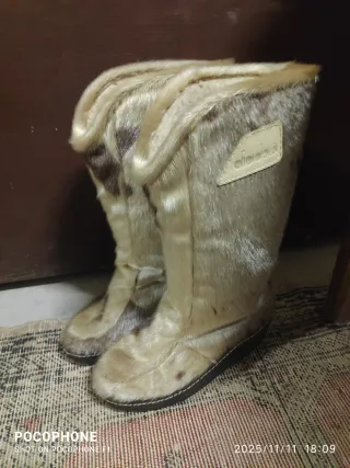 Stivali Diadora donna pelliccia beige/marrone