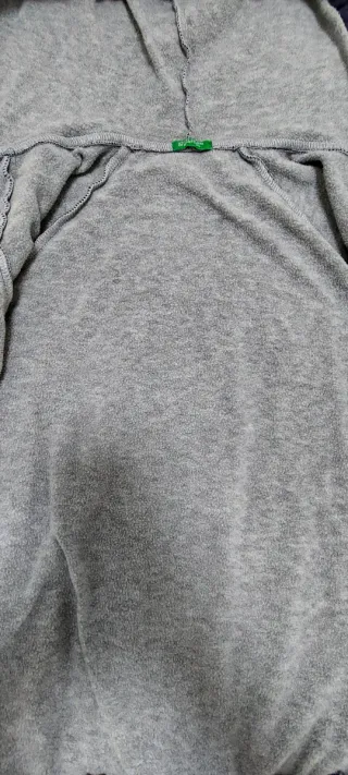 Felpa blu Benetton con cappuccio