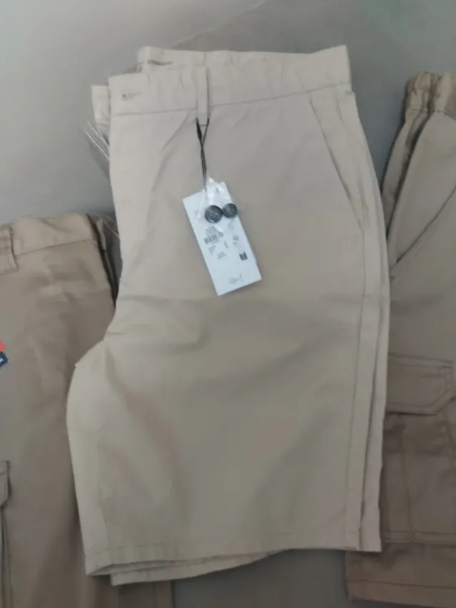 Lote 3 pantalones cortos hombre beige/marrón