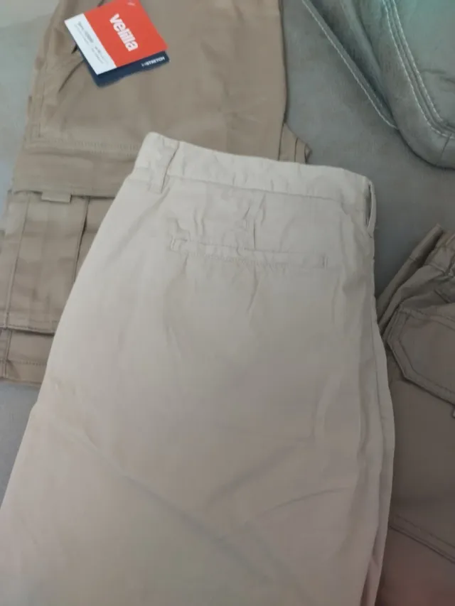 Lote 3 pantalones cortos hombre beige/marrón