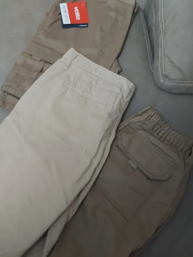 Lote 3 pantalones cortos hombre beige/marrón