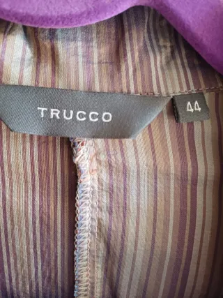 Blusa Trucco Talla 44 Rayas Morado/Marrón