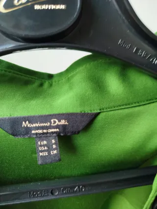 Camisa Massimo Dutti verde mujer