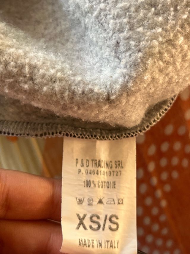 Felpa a righe verde e viola, taglia XS/S