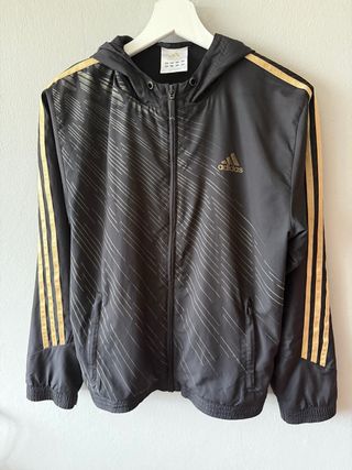 Chaqueta Adidas Negra y Dorada Talla S