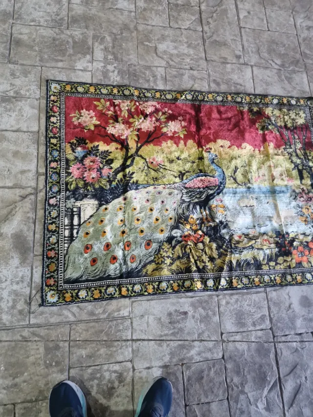 Tapiz pavo real 140x100 cm