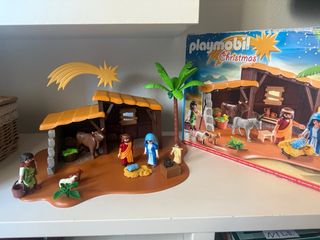 Belén Playmobil, con la caja