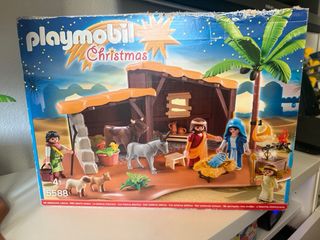 Belén Playmobil, con la caja