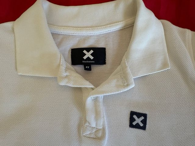 Polo Blanco Manga Corta Blue Banana 4Y