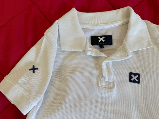 Polo Blanco Manga Corta Blue Banana 4Y
