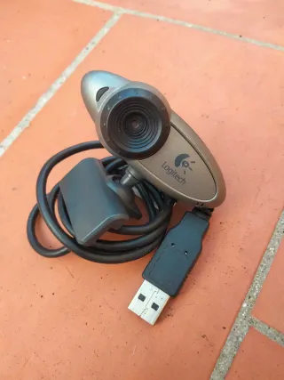 Webcam Logitech USB Plata/Negra