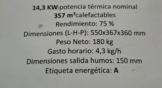 Estufa de leña y carbón como nueva .Marca Bronpi