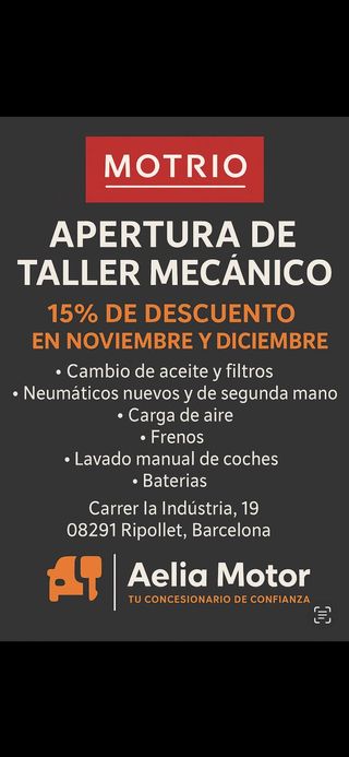 Nuevo taller MOTRIO para coches