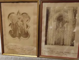 Coppia di antiche litografie