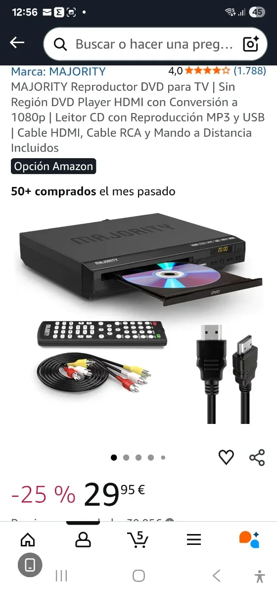 Reproductor DVD MAJORITY HDMI USB MP3
