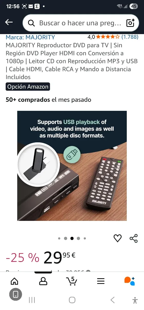 Reproductor DVD MAJORITY HDMI USB MP3