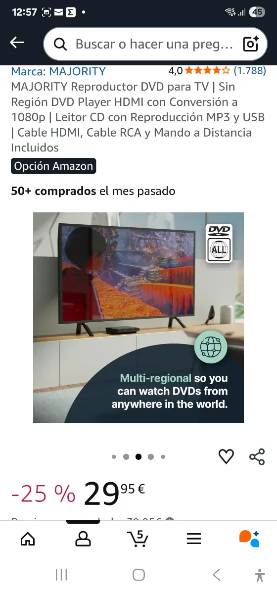 Reproductor DVD MAJORITY HDMI USB MP3