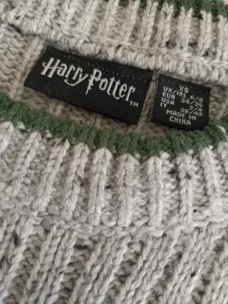 Jersey Harry Potter Slytherin Gris Verde