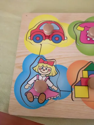 Puzzle madera encajables figuras infantiles