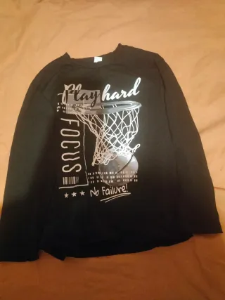 Camiseta niño manga larga baloncesto