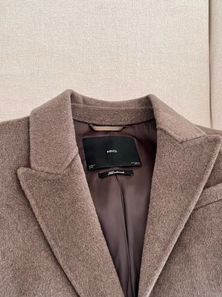 Abrigo largo lana Mango marrón como nuevo