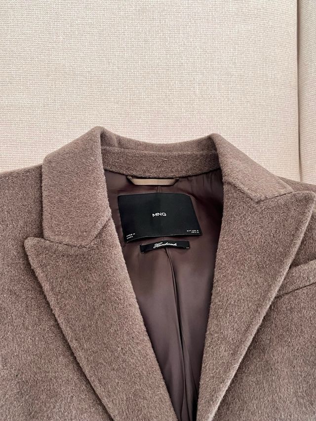 Abrigo largo lana Mango marrón como nuevo