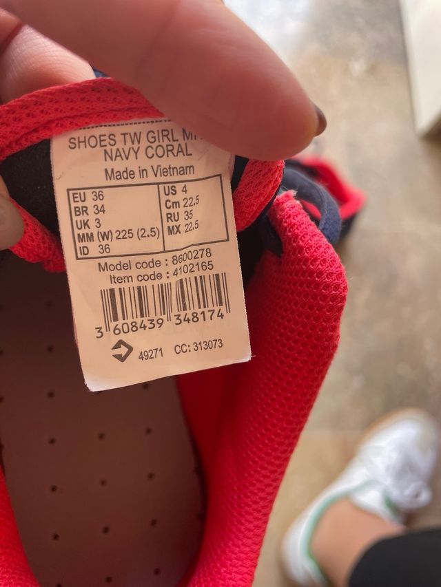 Zapatillas Trekking Talla 36 Azul/Rojo