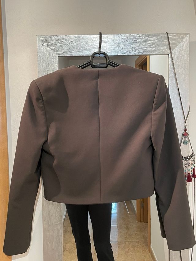 Blazer Zara cropped estructura