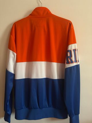 Sudadera Grimey cremallera naranja y azul