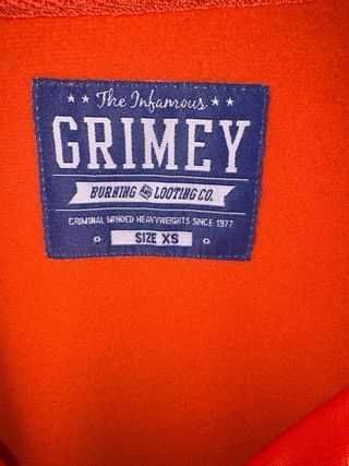 Sudadera Grimey cremallera naranja y azul