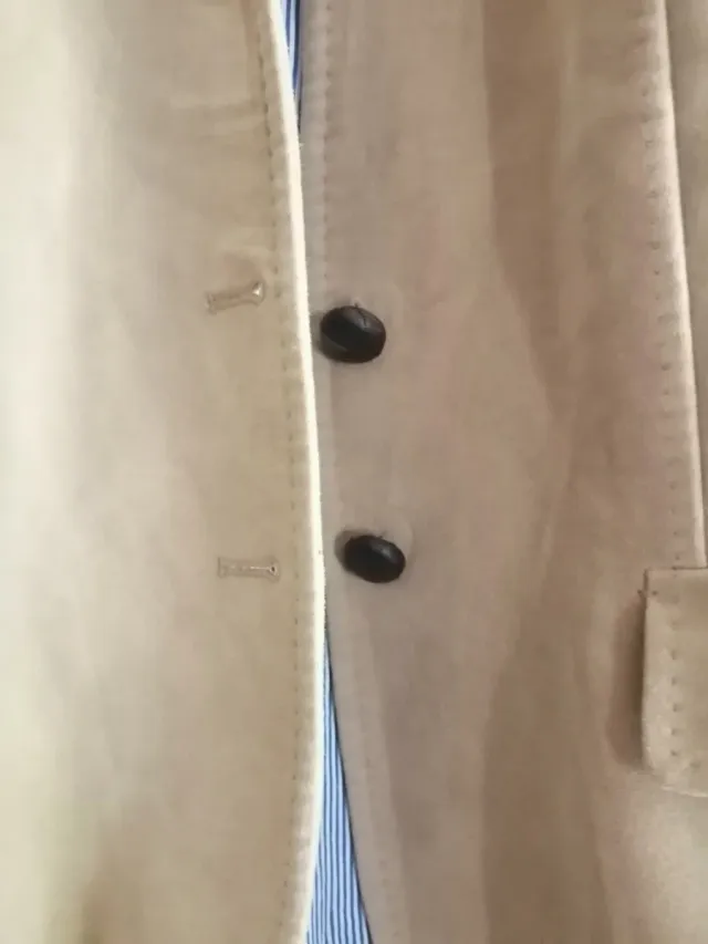 Chaqueta Zara Beige Cuello Marrón