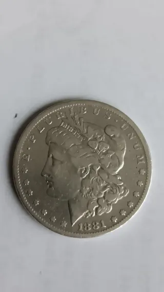 Moeda Dólar Morgan 1881 S Prata